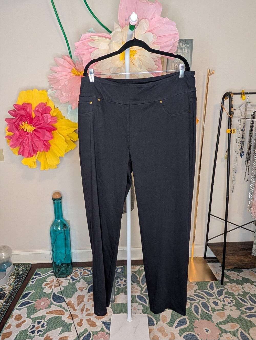 2171 - Ruby Rd. Women's Black Stretch Cotton Blend Pants Size 18W